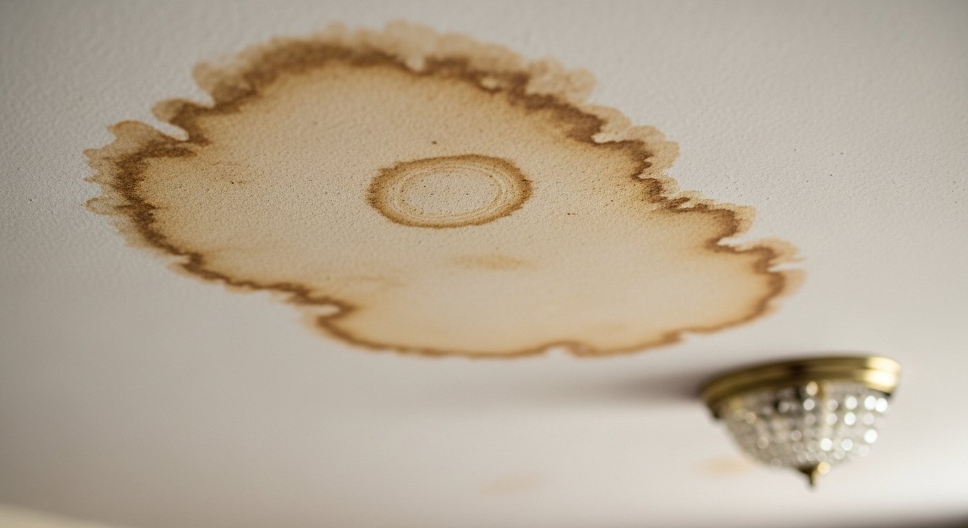 Water Stains on Ceiling from Roof Issues in Santa Maria, CA
